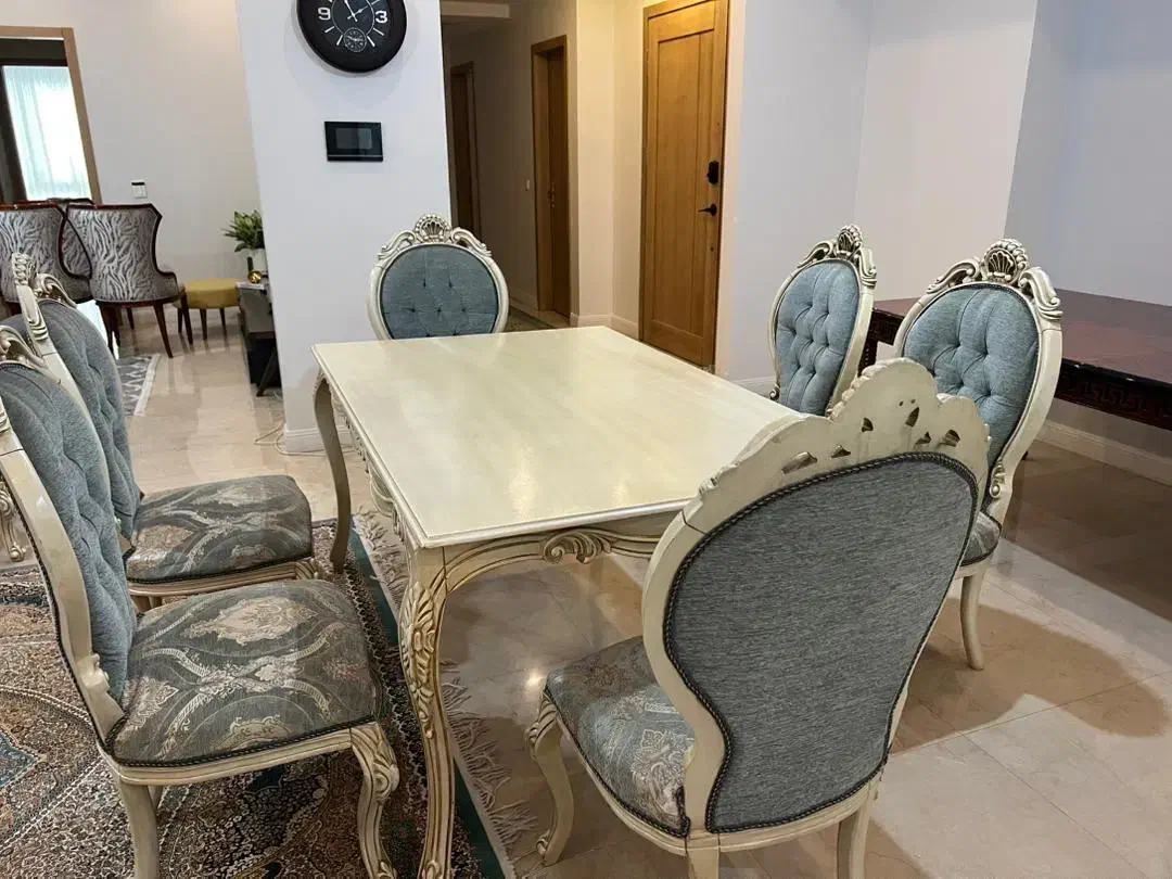 مبل استیل ۷ نفره به همراه  نهار خوری شش نفره|مبلمان خانگی و میز عسلی|تهران, زعفرانیه|دیوار