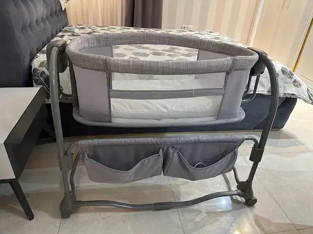 گهواره برقی و تخت کنار مادر ماستلا ۴ در یک|تخت و صندلی بچه|خوانسار, |دیوار