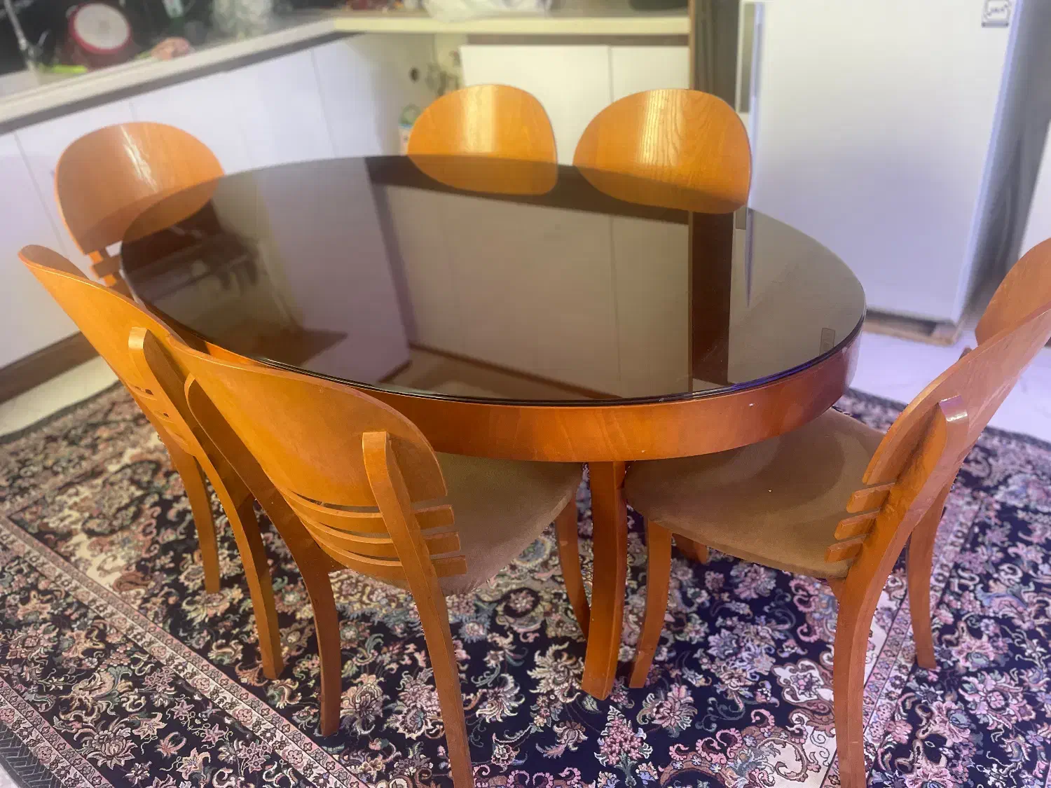 میز ناهار خوری بیضی|میز و صندلی غذاخوری|آشخانه, |دیوار