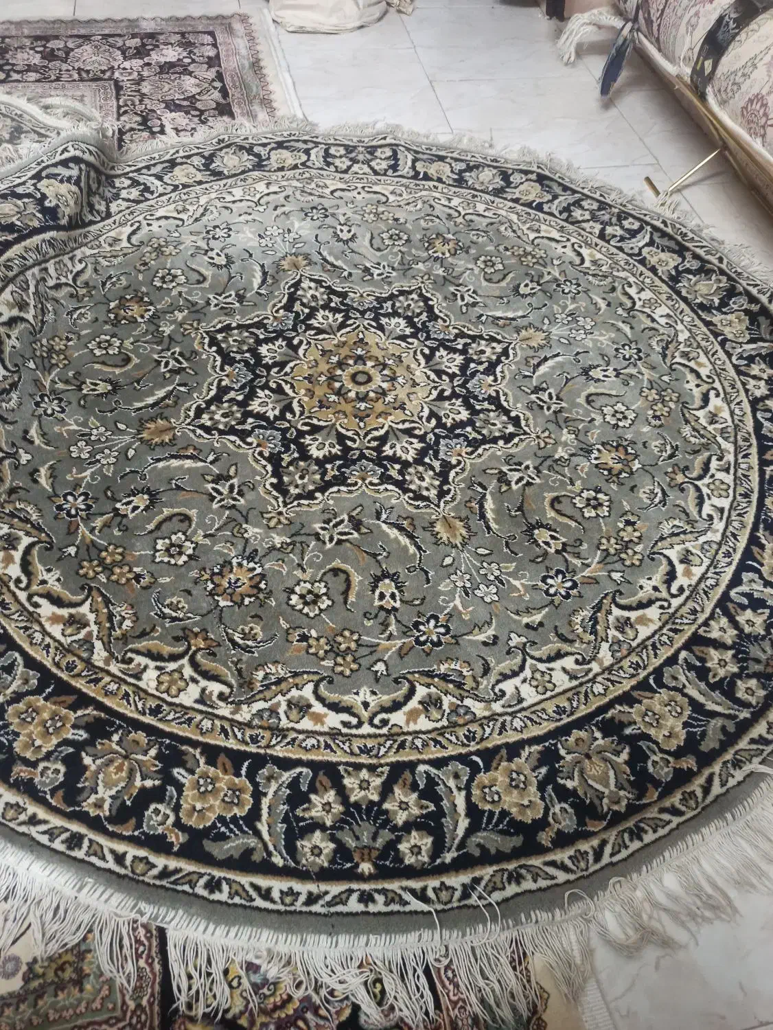 جفت ۹ متری ۱۲۰۰ شانه تراکم ۳۶۰۰ آبی  رنگ شیک سالم|فرش|رودهن, |دیوار