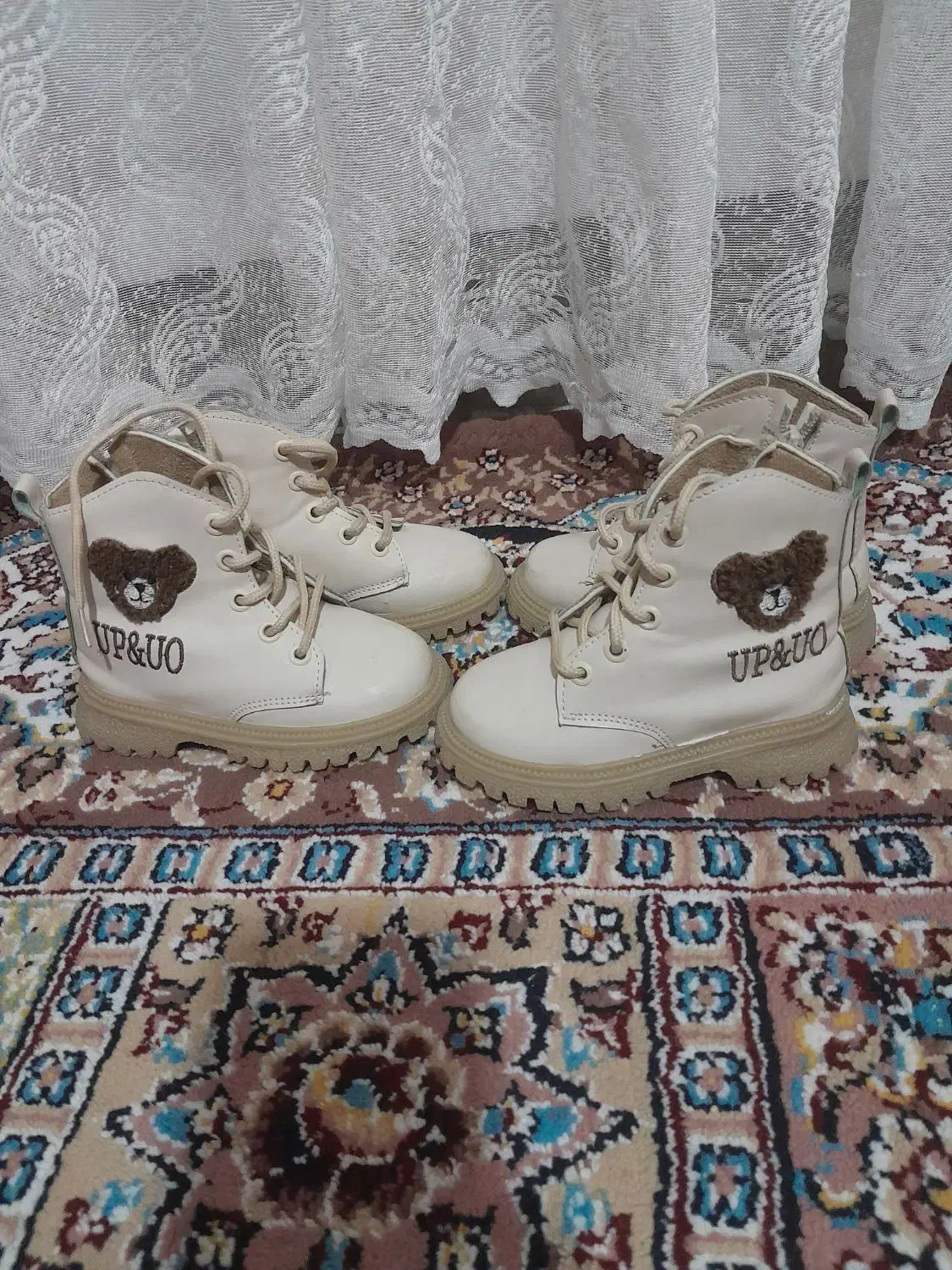 دو جفت نیم بوت دخترانه|کفش و لباس بچه|پائین جام, |دیوار