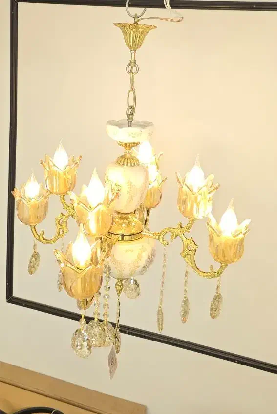 لوستر سرامیک برنج|لوستر و چراغ آویز|فردیس, شهرک ۱۱۰|دیوار