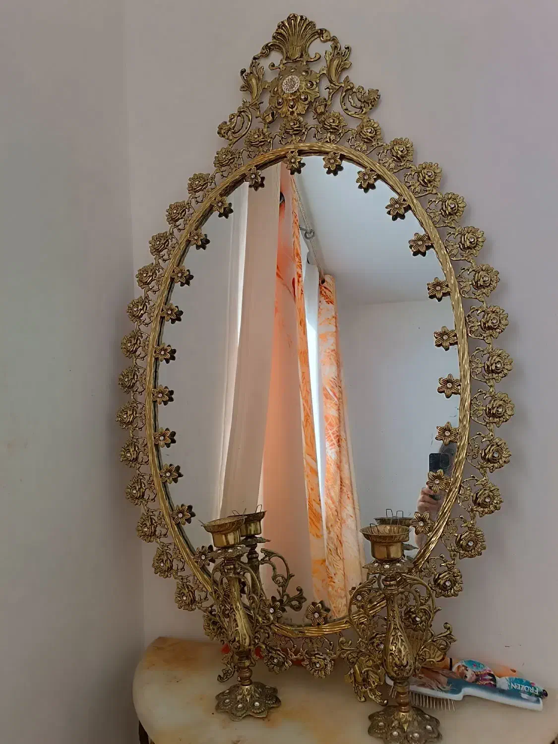 آینه و شمعدان برنج|آینه|بروجرد, |دیوار