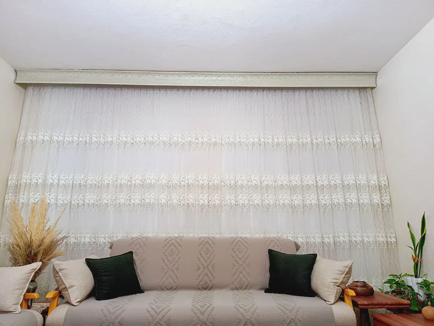 پرده حریر ترک اصل در ابعاد عرض 4متر وطول 2/60|پرده، رانر، رومیزی|اسلام‌شهر, شهرک واوان|دیوار