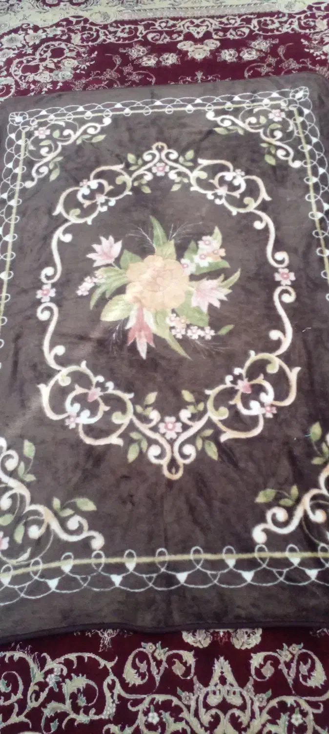 پتوگلبافت کارکرده دونفره ویکنفره|رختخواب، بالش، پتو|بیرجند, |دیوار