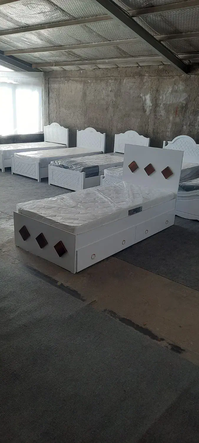 تختخواب یک نفره مدل آرکا|تخت و سرویس خواب|باسمنج, |دیوار