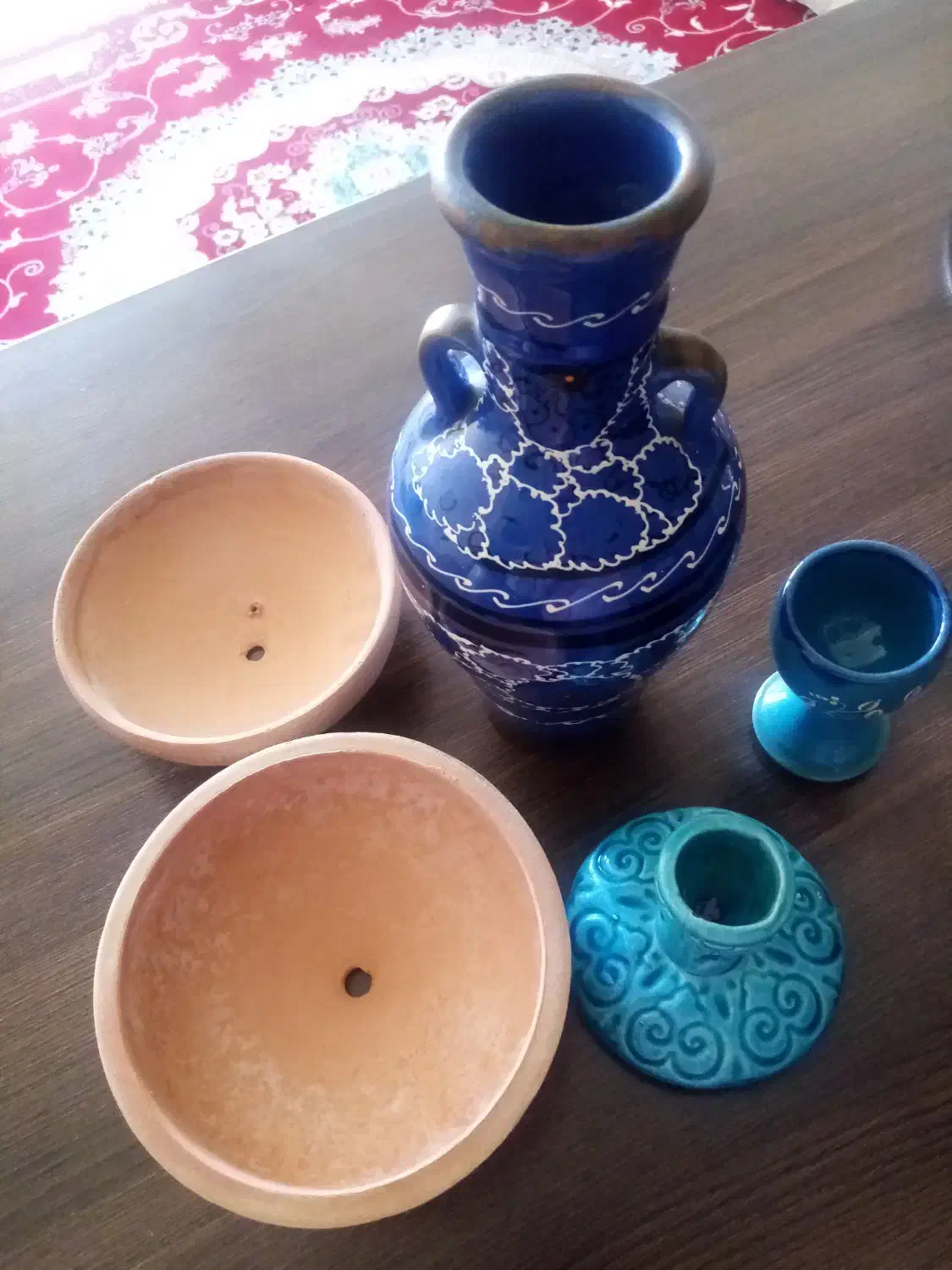 تعدادی سفال و چاقو گلدان کوچک ظرف ژله یا کیک|ظروف سرو و پذیرایی|شیراز, شهرک گلستان شمالی|دیوار