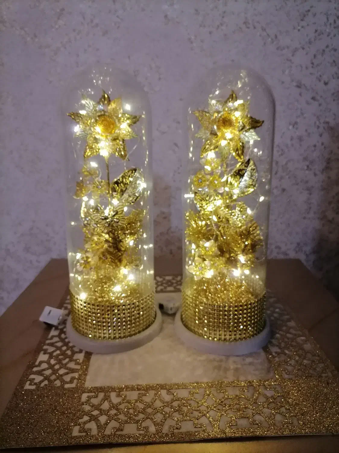 گل کریستال دست ساز|گل مصنوعی|هندیجان, |دیوار