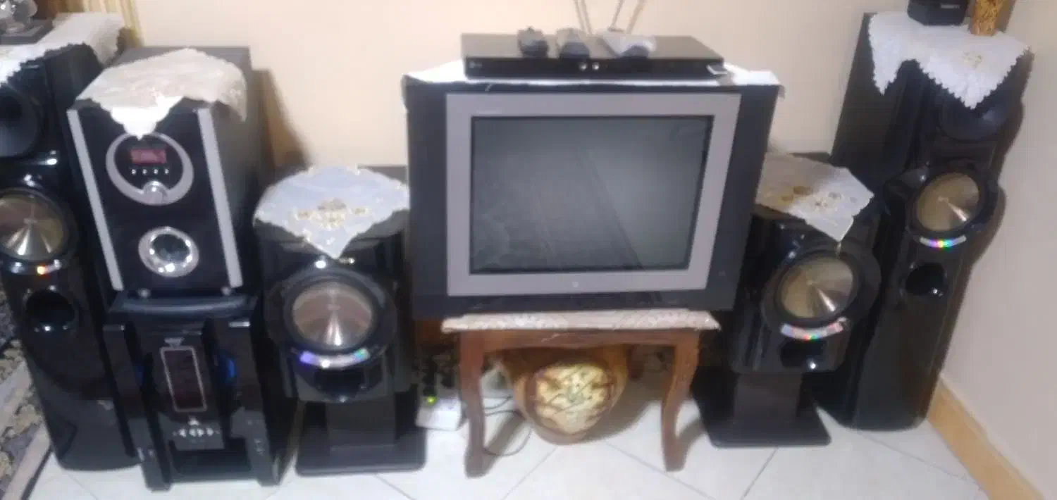 tv قدیمی،اسپیکرباند|تلویزیون و پروژکتور|قدس, شهرقدس|دیوار