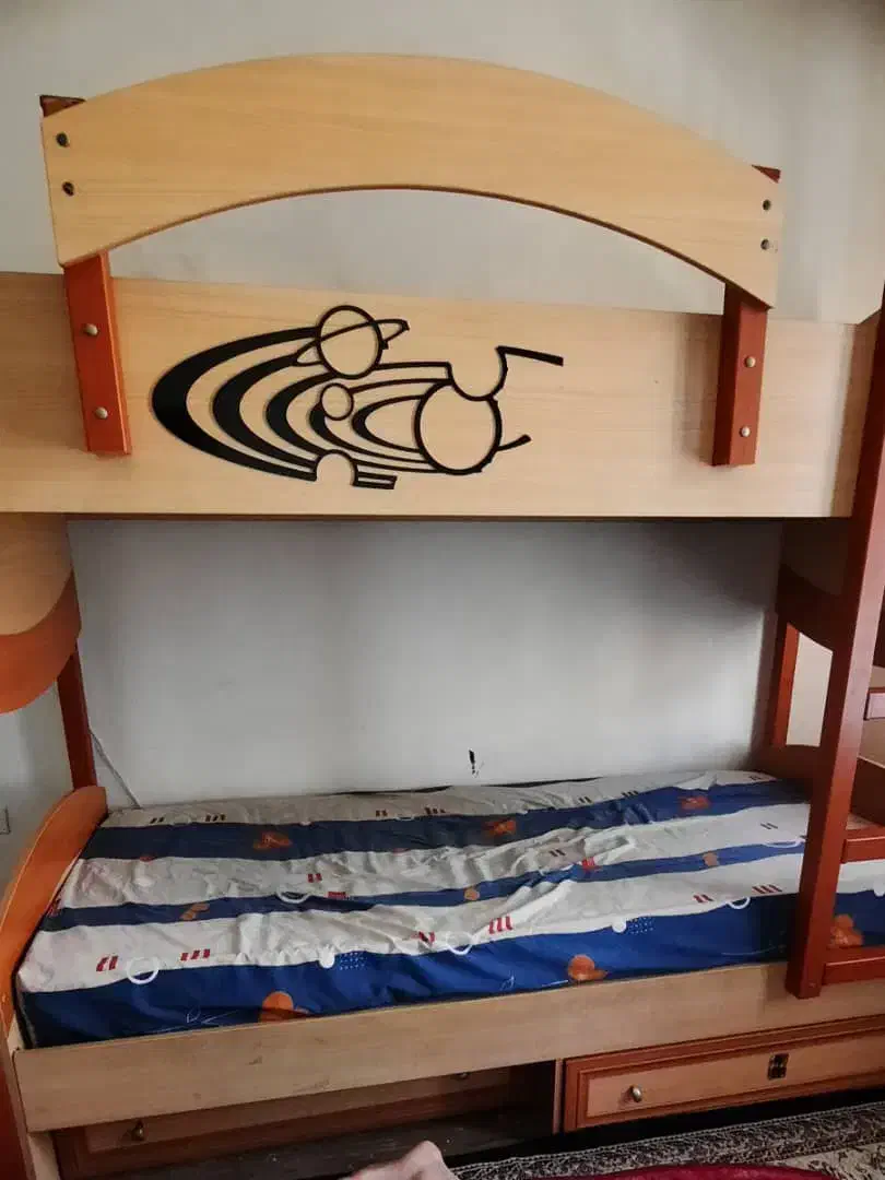 تختخواب دوطبقه نوجوان ....کشو دار|تخت و سرویس خواب|تهران, شهرآرا|دیوار