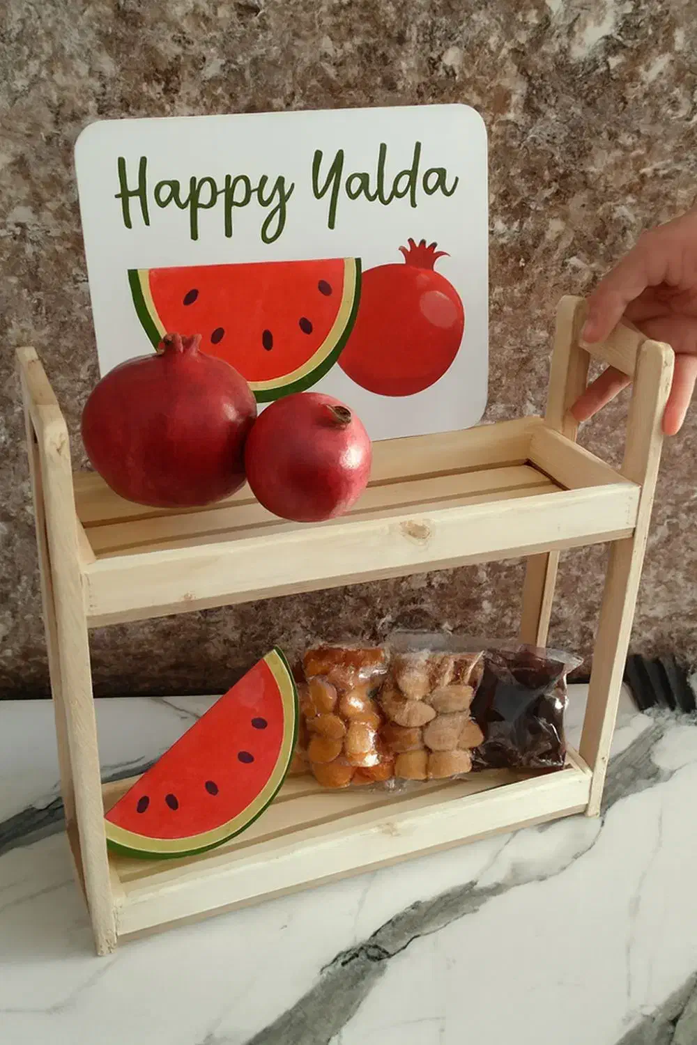 استند دو طبقه آشپزخانه یلدا|آب‌چکان و نظم‌دهنده ظروف|میبد, |دیوار