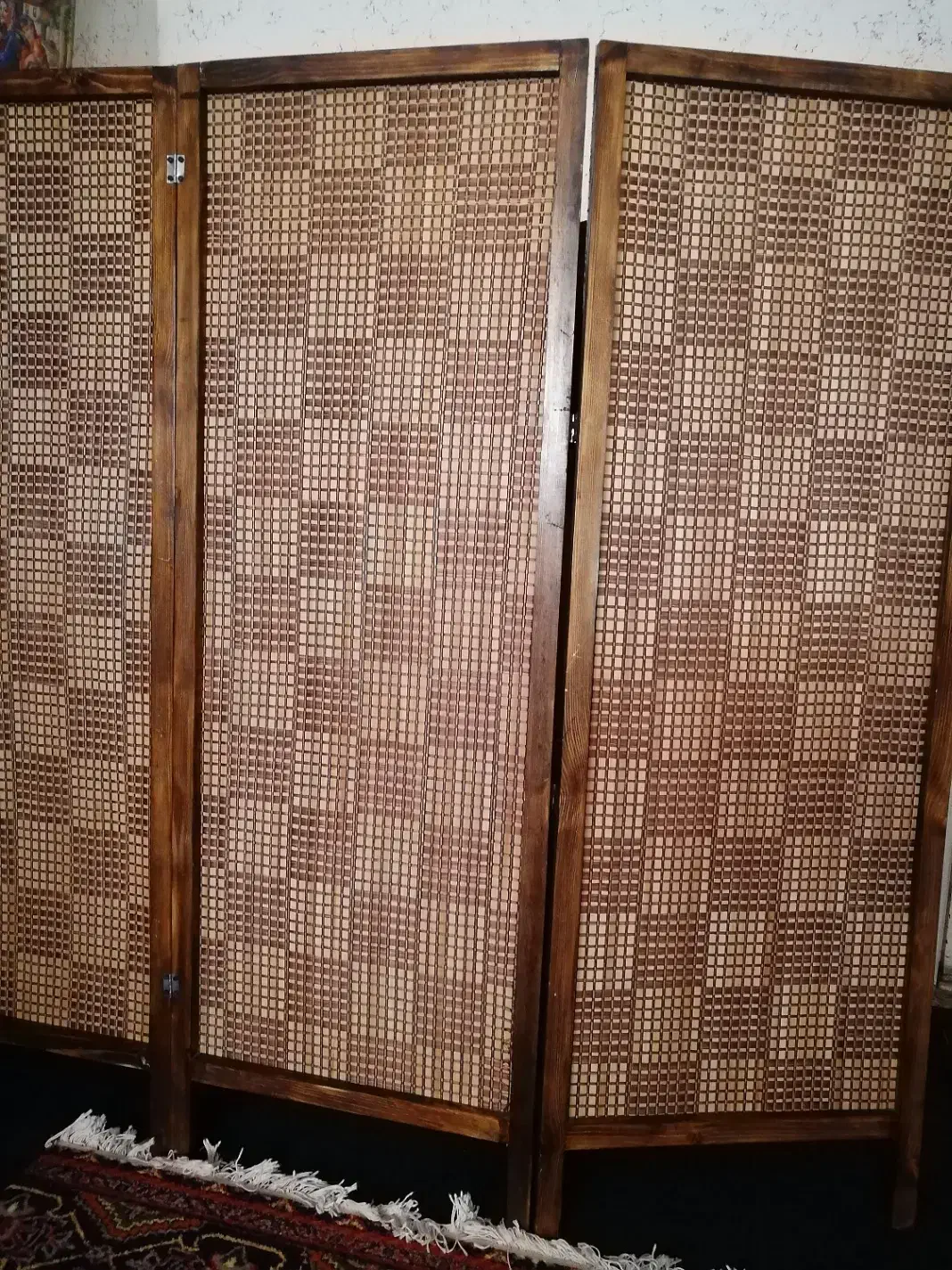 پاراوان چوبی حصیری|صنایع دستی و سایر لوازم تزئینی|مرودشت, ثبت احوال|دیوار