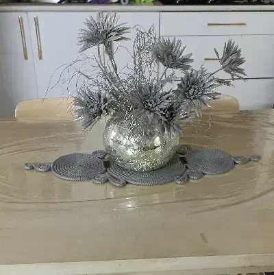 رانر و گلدان|پرده، رانر، رومیزی|مشهد, دانشجو|دیوار