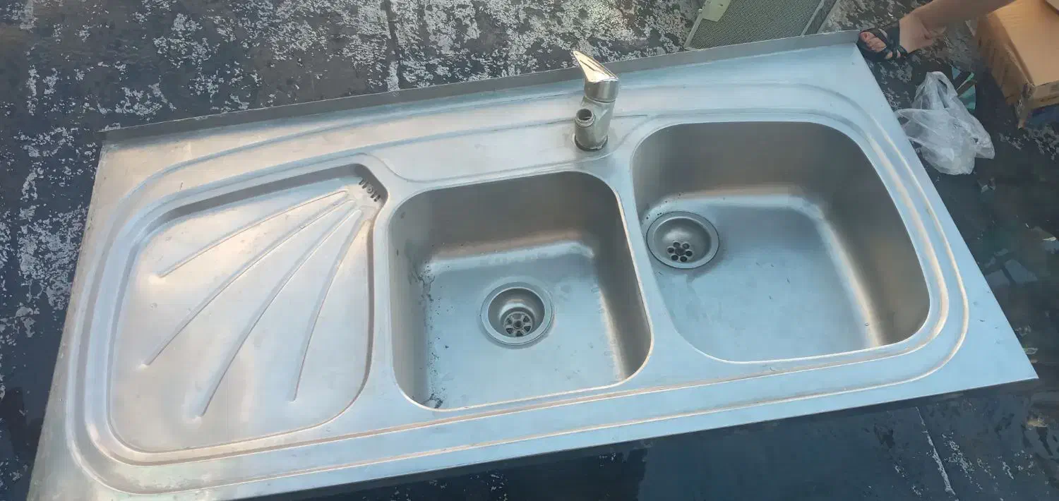 سینک ظرفشویی دو قلو و هود شیشه ای|هود|ملارد, |دیوار