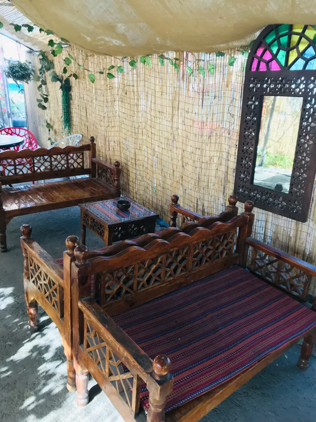 تخت چوبی ۹ نفره جهت کافه رستوران|مبلمان خانگی و میز عسلی|تهران, آسمان|دیوار