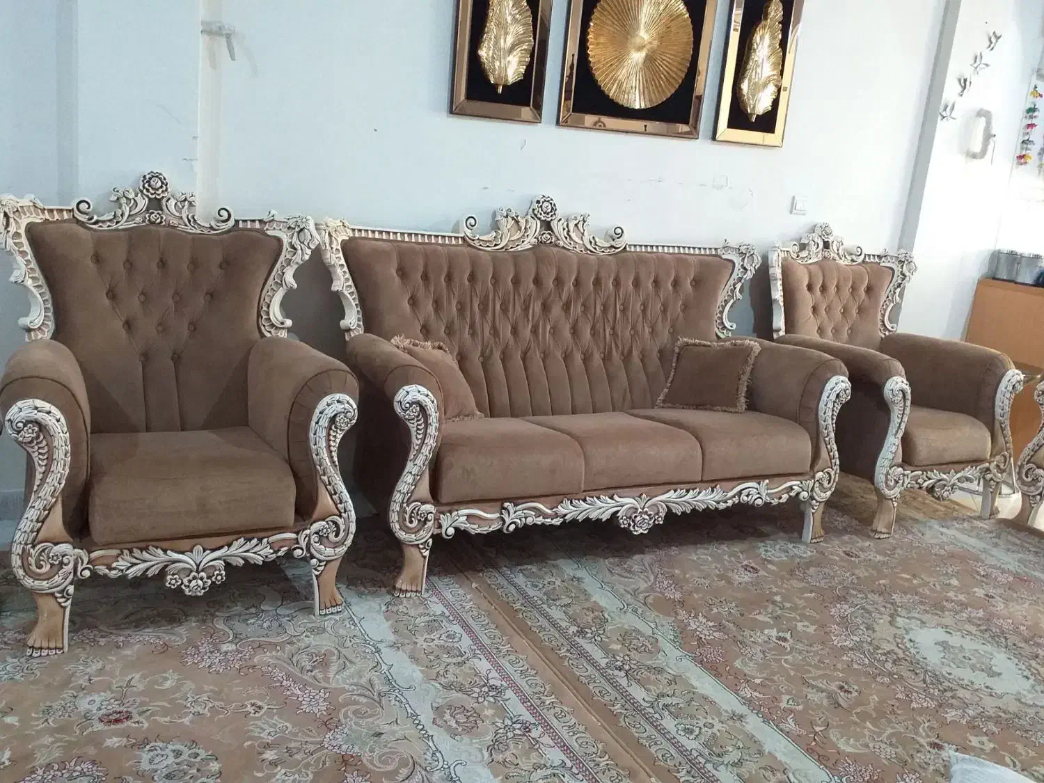 مبلمان هفت نفره|مبلمان خانگی و میز عسلی|تهران, والفجر (افسریه)|دیوار