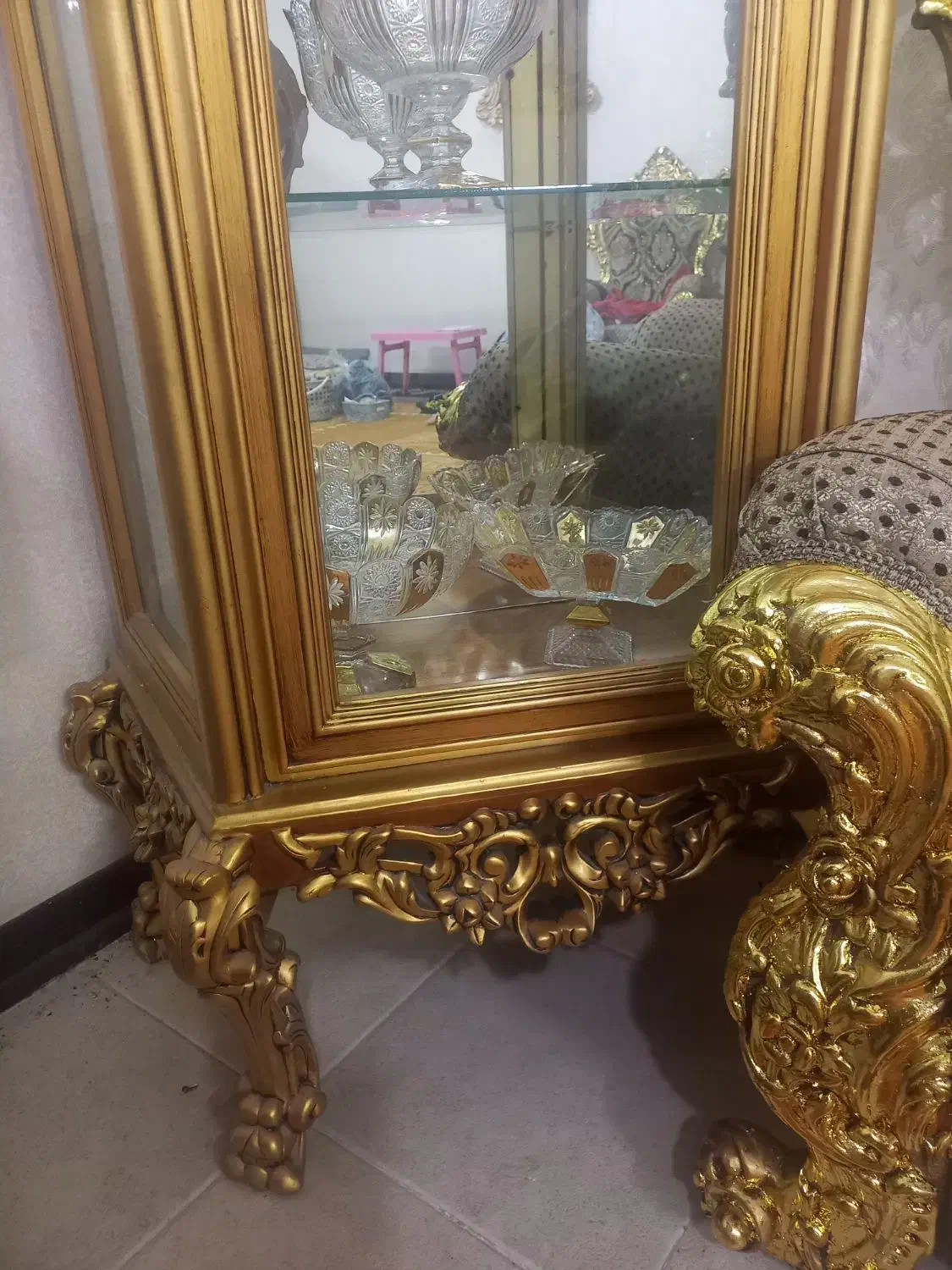 بوفه سلطنتی طلایی|بوفه، ویترین، کنسول|قم, نخودی|دیوار