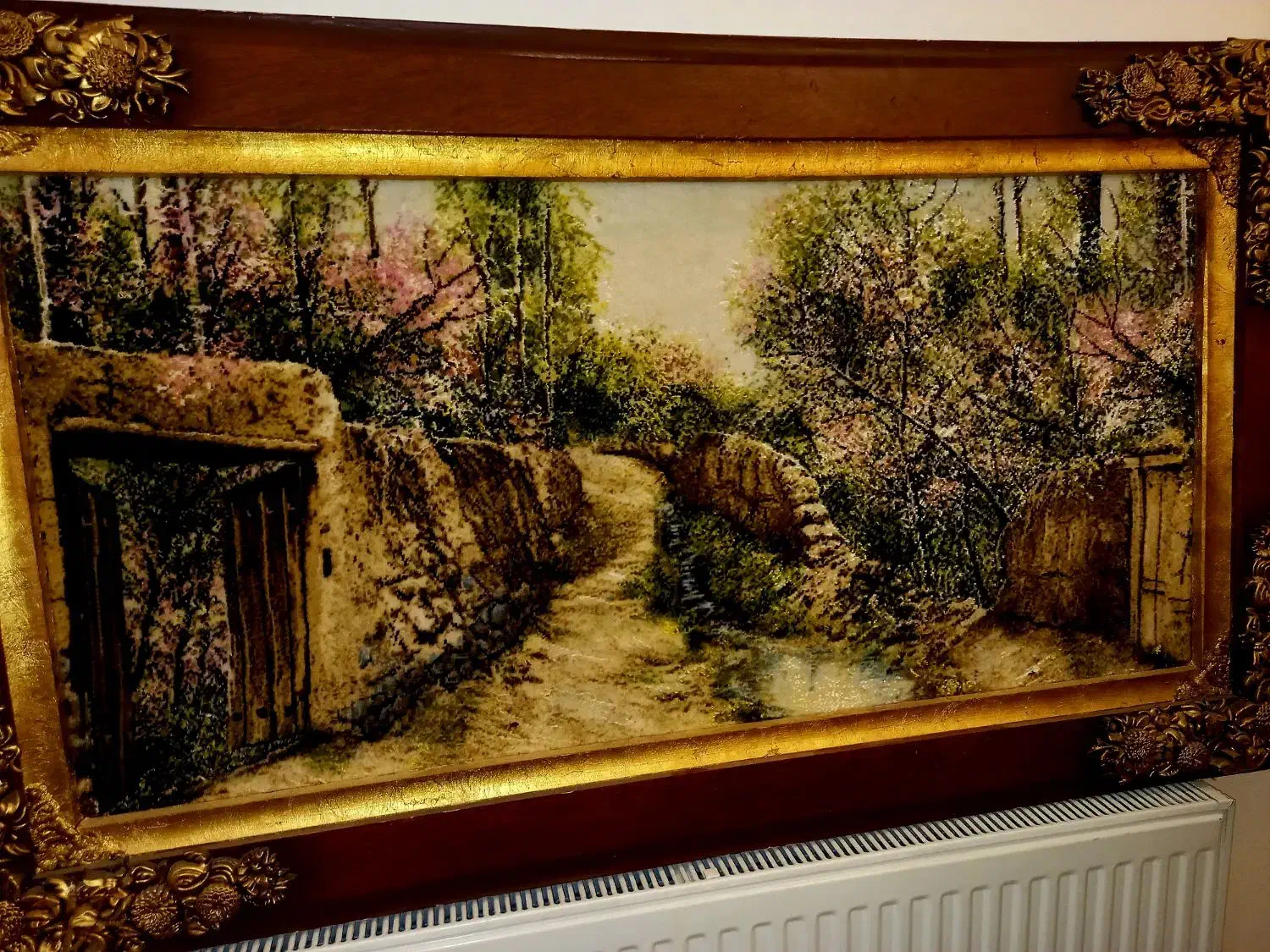 تابلو فرش کوچه باغ دستبافت|تابلو فرش|کرج, اتحاد|دیوار