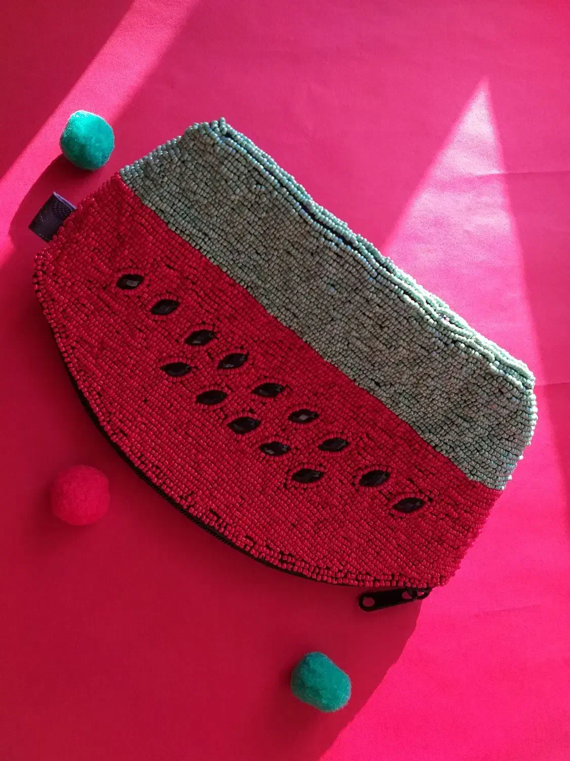 کیف هندوانه ای دست دوز|کیف، کفش، کمربند|تهران, شهرک استقلال|دیوار