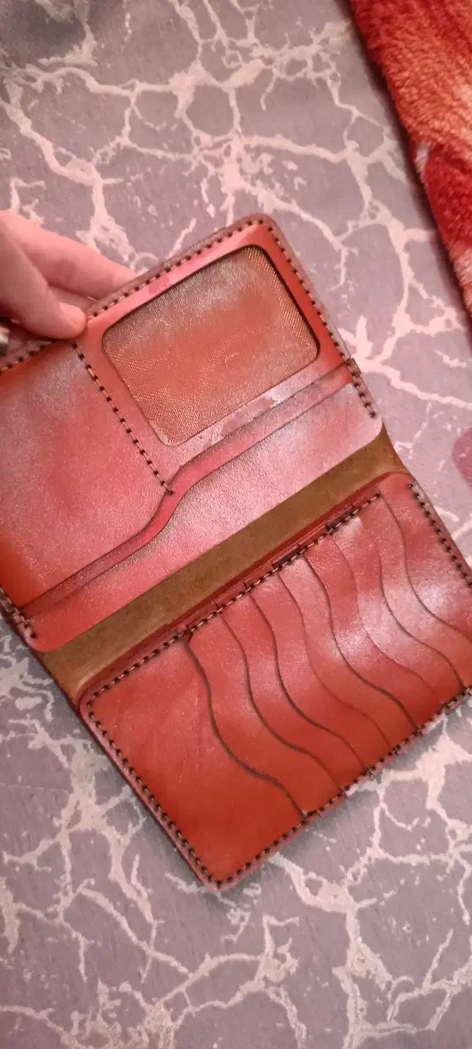 کیف پول چرم دست دوز|کیف، کفش، کمربند|ساوه, |دیوار