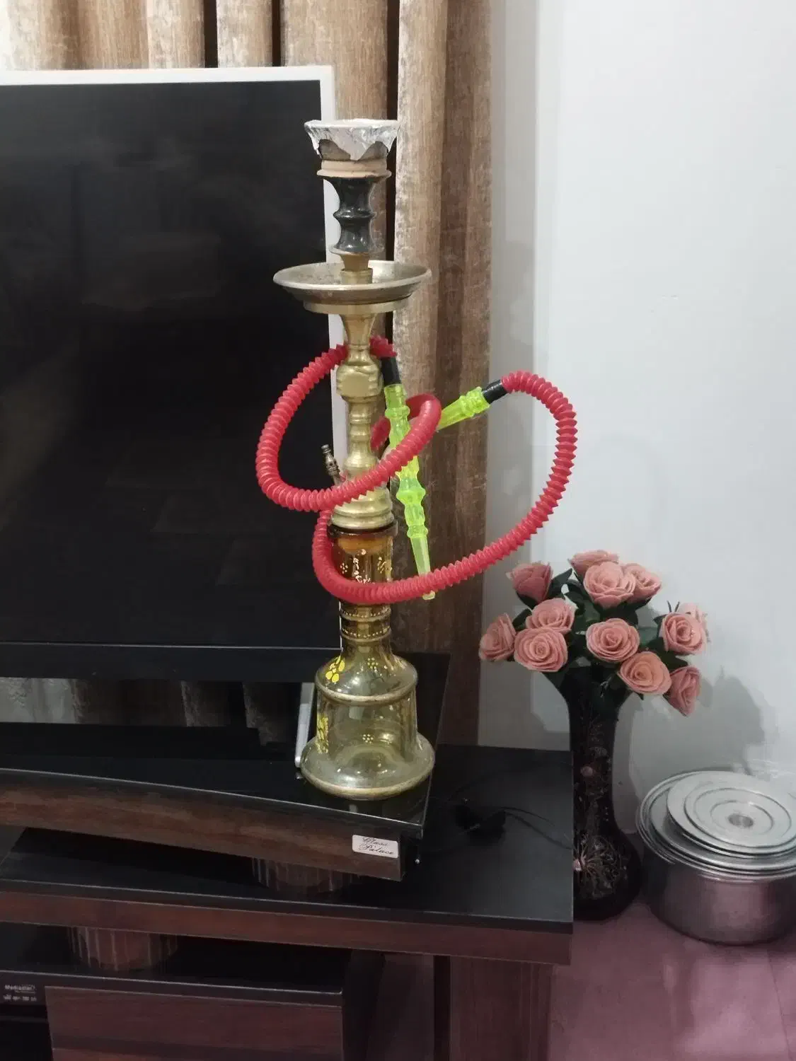 قلیون عرب نشان برنج درجه یک|کلکسیون و سرگرمی|رشت, منظریه|دیوار