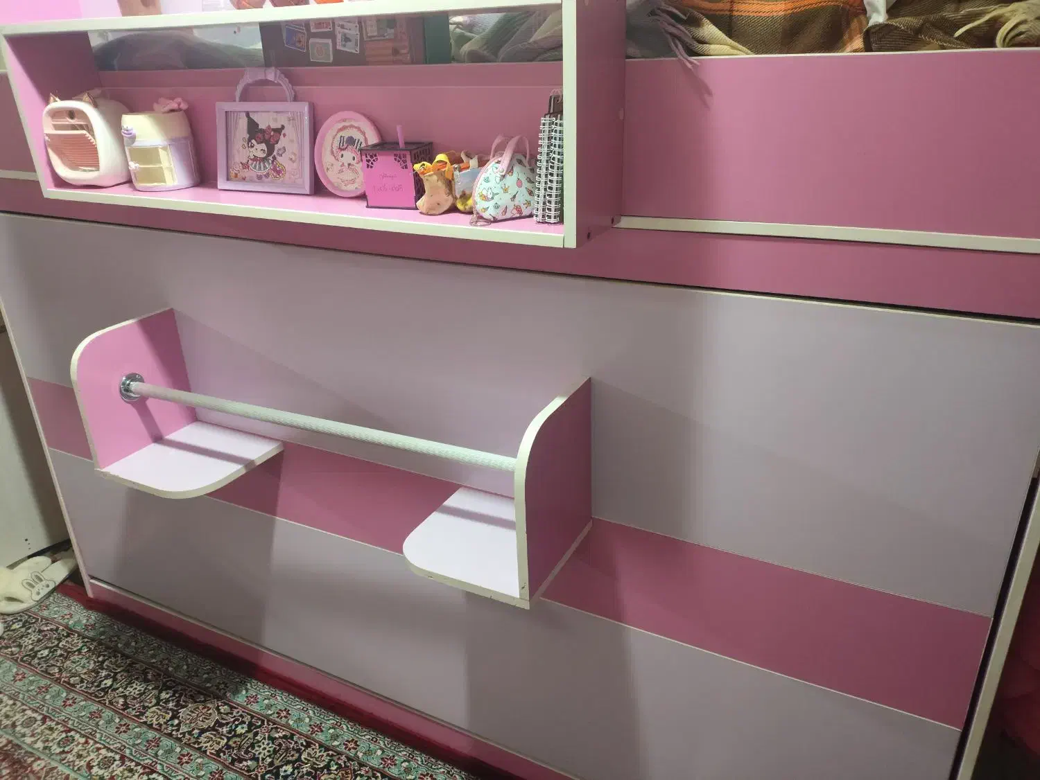 تخت دوطبقه تاشو|تخت و سرویس خواب|مشکین‌دشت, |دیوار