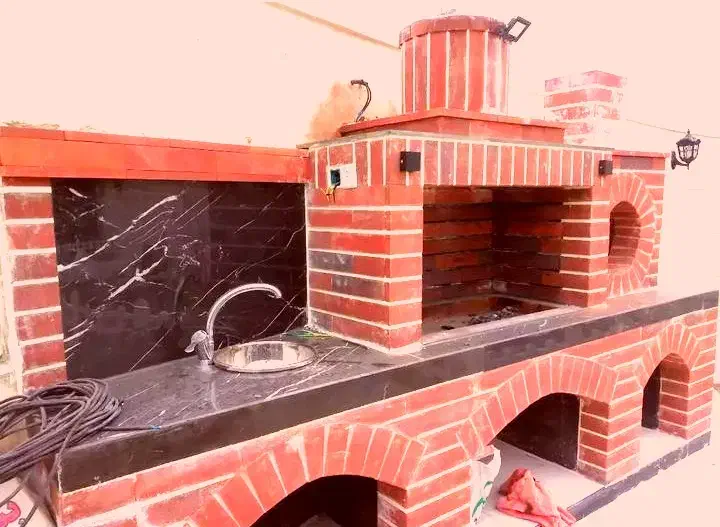 شومینه آجری  منقل  باربیکیو|بخاری، هیتر، شومینه|نجف‌آباد, بازار|دیوار