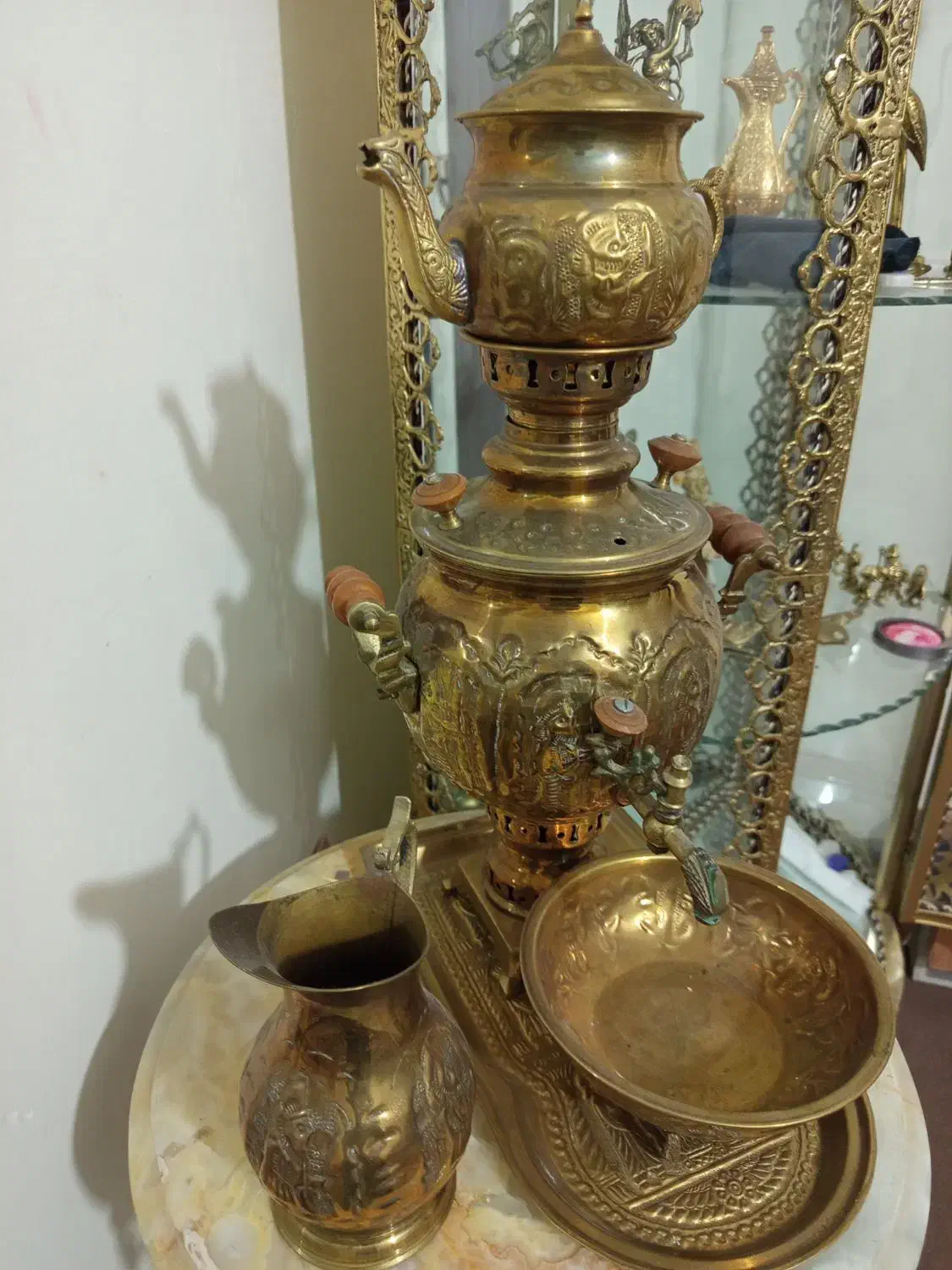 سماور برنز|سماور، چایساز، قهوهساز|مشکیندشت, |دیوار