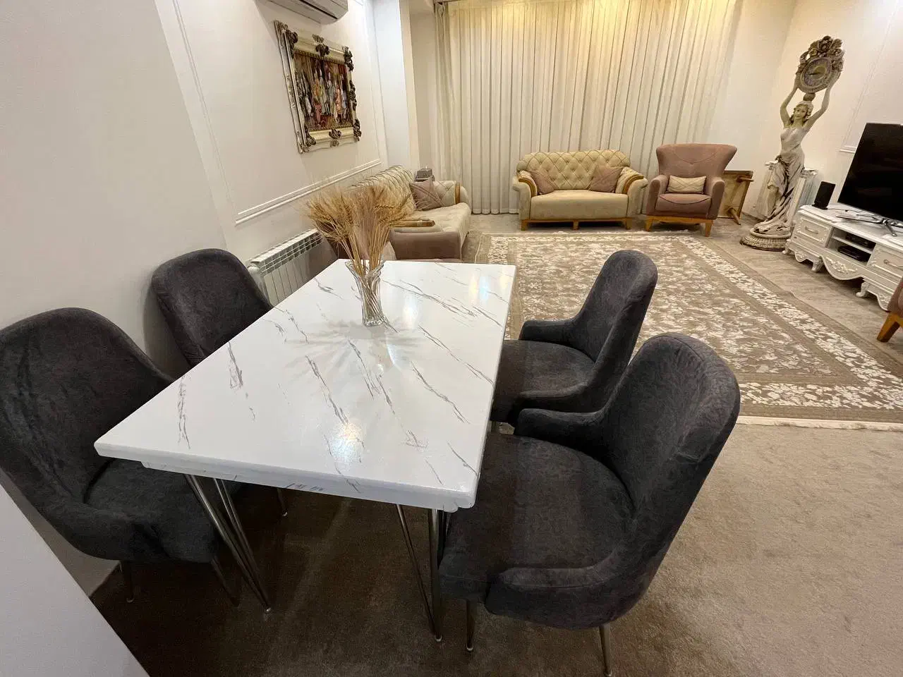 میز ناهار خوری چهار نفره|میز و صندلی غذاخوری|شیراز, ریشمک|دیوار