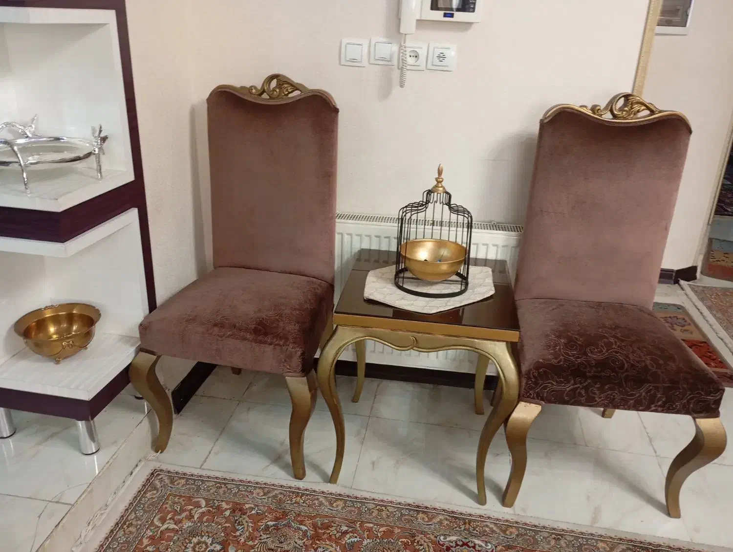 مبل نه نفره شزلون دار همراه میز ناهار خوری 6نفره|مبلمان خانگی و میز عسلی|کرمانشاه, |دیوار