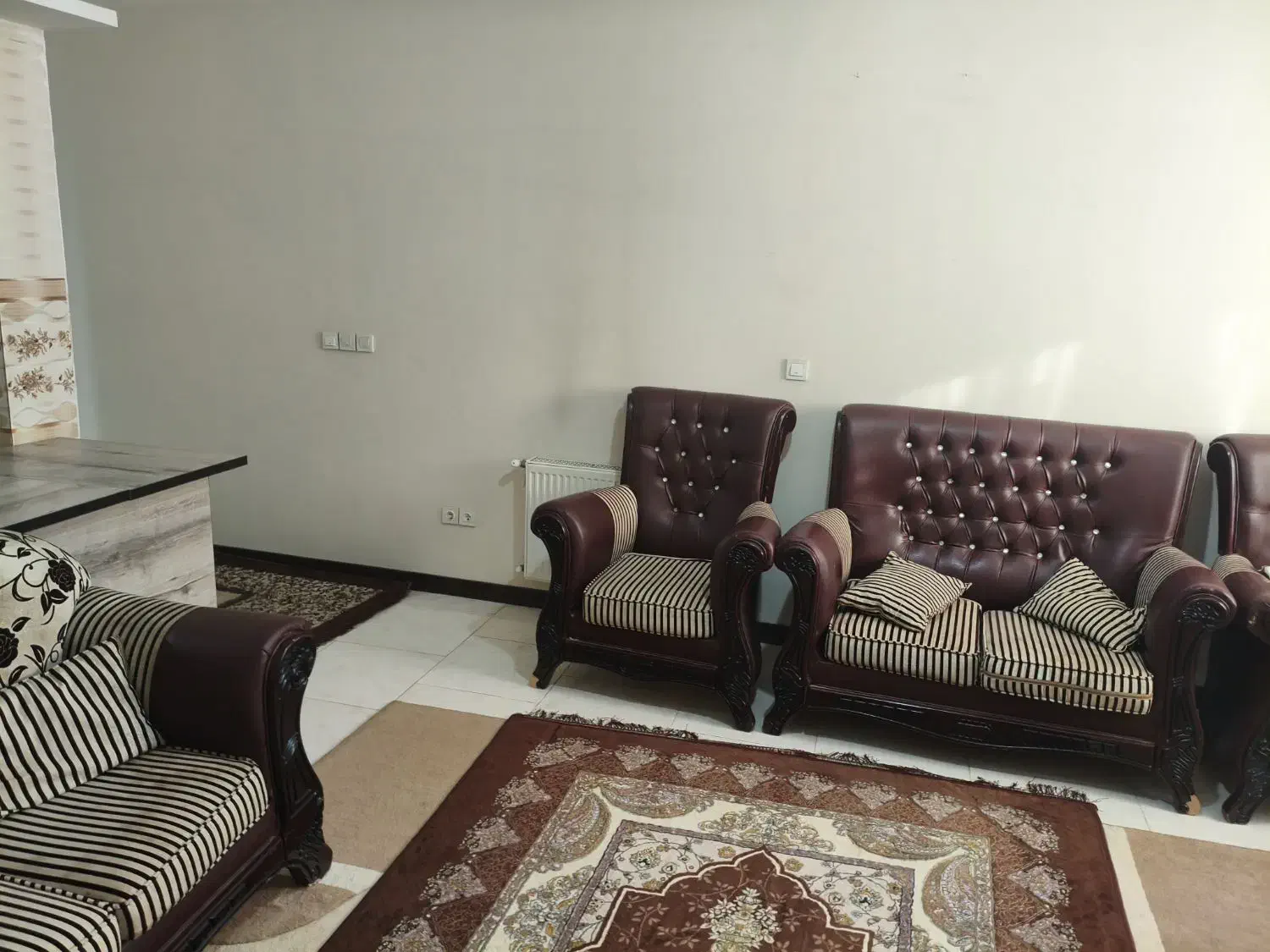 مبل ۷نفره .با چوب راش|مبلمان خانگی و میز عسلی|شیراز, پشم شیشه|دیوار