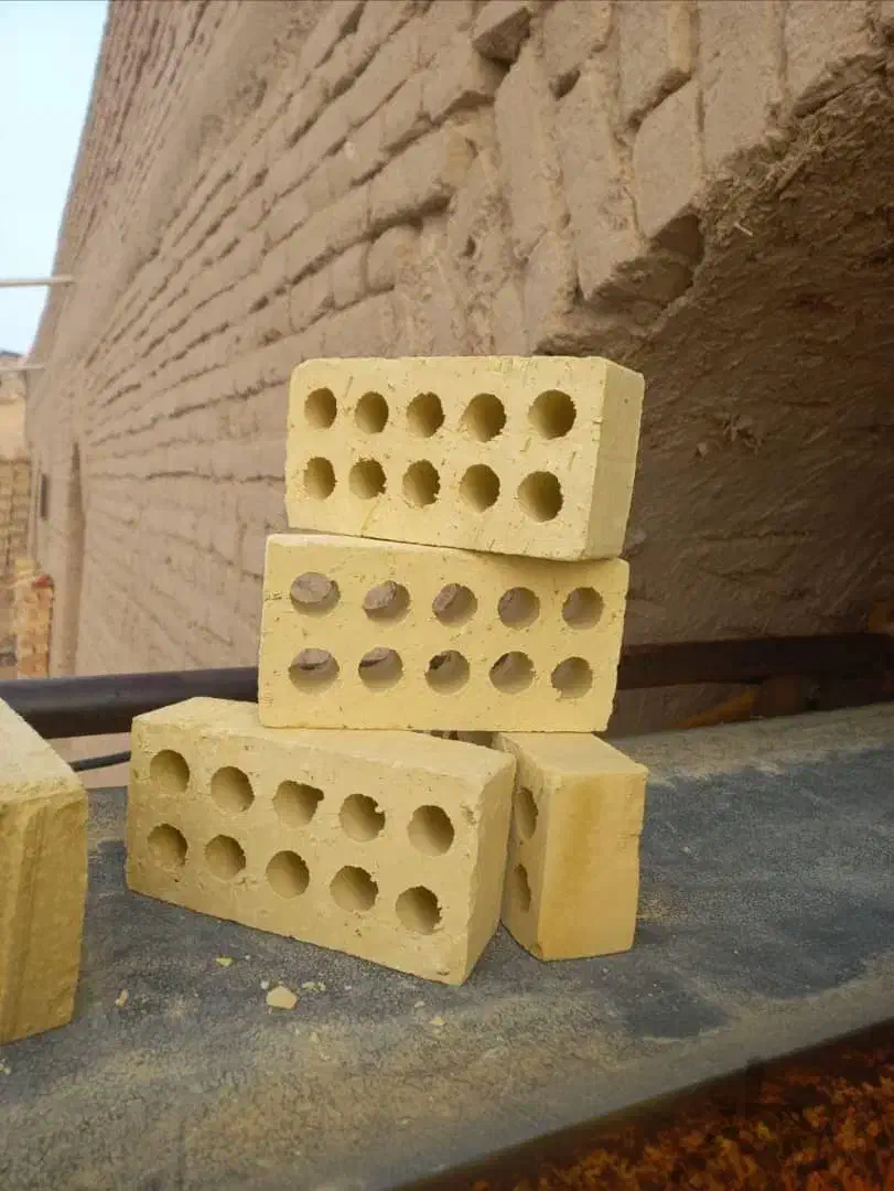 آجر سفال زرد/اجرسفال ۷سانت/آجر ده سوراخ|عمده‌فروشی|ارزوئیه, |دیوار
