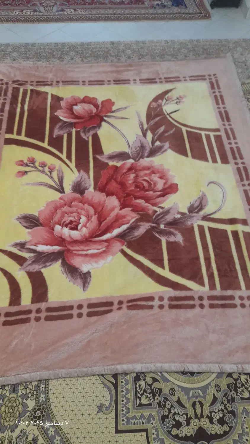 پتو گلبافت ۲نفره نو|رختخواب، بالش، پتو|سهند, |دیوار