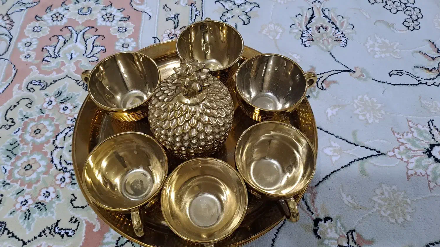 سرویس فنجون شکلات خوری  باسبزی خردکن|صنایع دستی و سایر لوازم تزئینی|بومهن, |دیوار