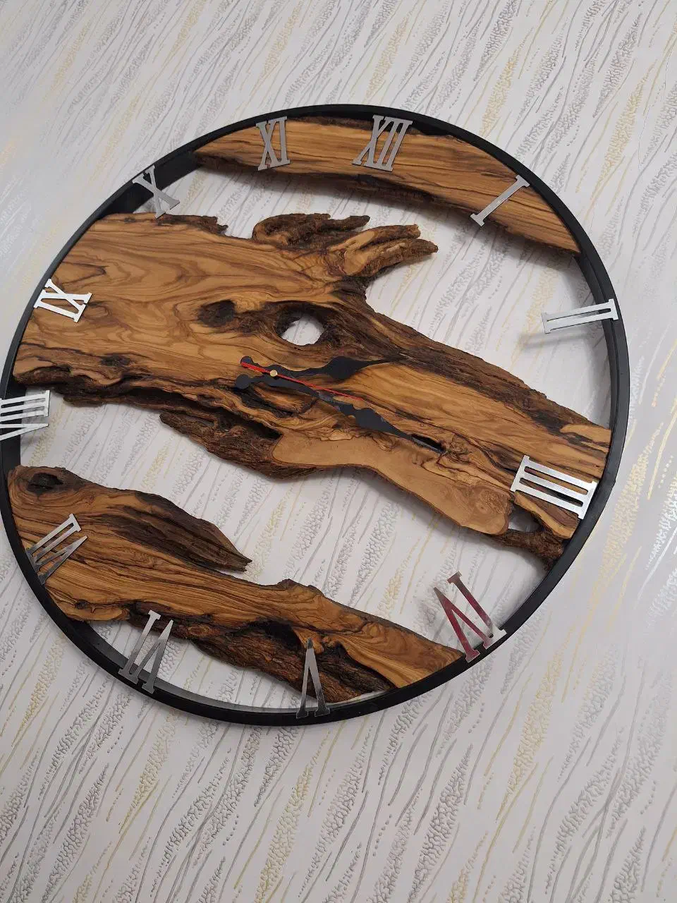 ساعت چوب زیتون|ساعت دیواری و تزئینی|تبریز, |دیوار