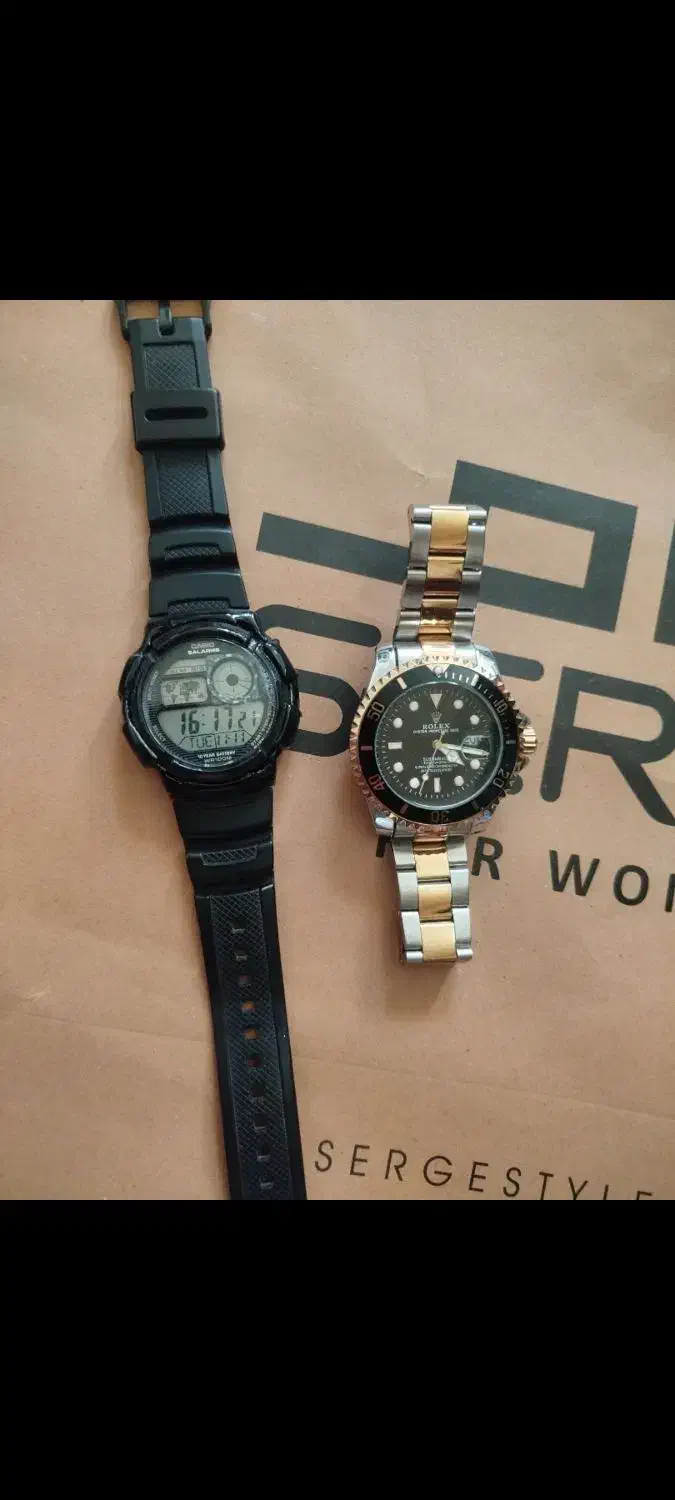 دو عدد ساعت رولکس و کاسیو|ساعت|شیراز, تندگویان|دیوار