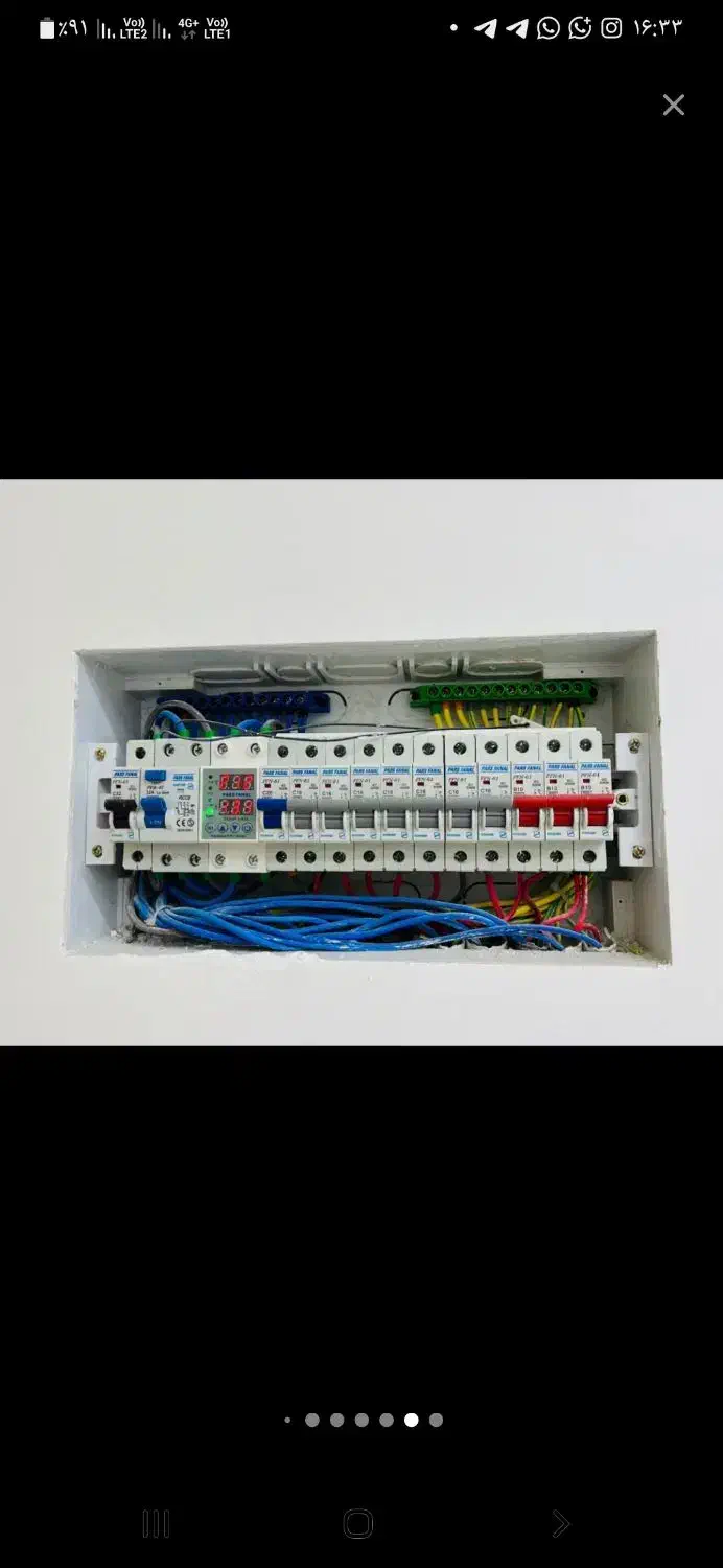 برقکار سیمکشی هالوژن کلید پریز وتلفن شبانه روز|خدمات پیشه و مهارت|پرند, فاز ۲|دیوار