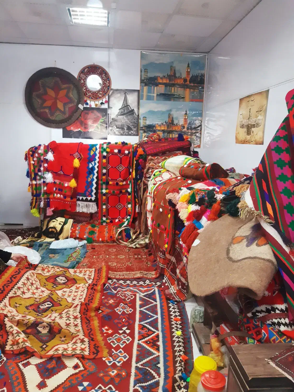 فروش گلیم جاجیم مفرش آیینه گمبول|گلیم، جاجیم، گبه|یاسوج, |دیوار