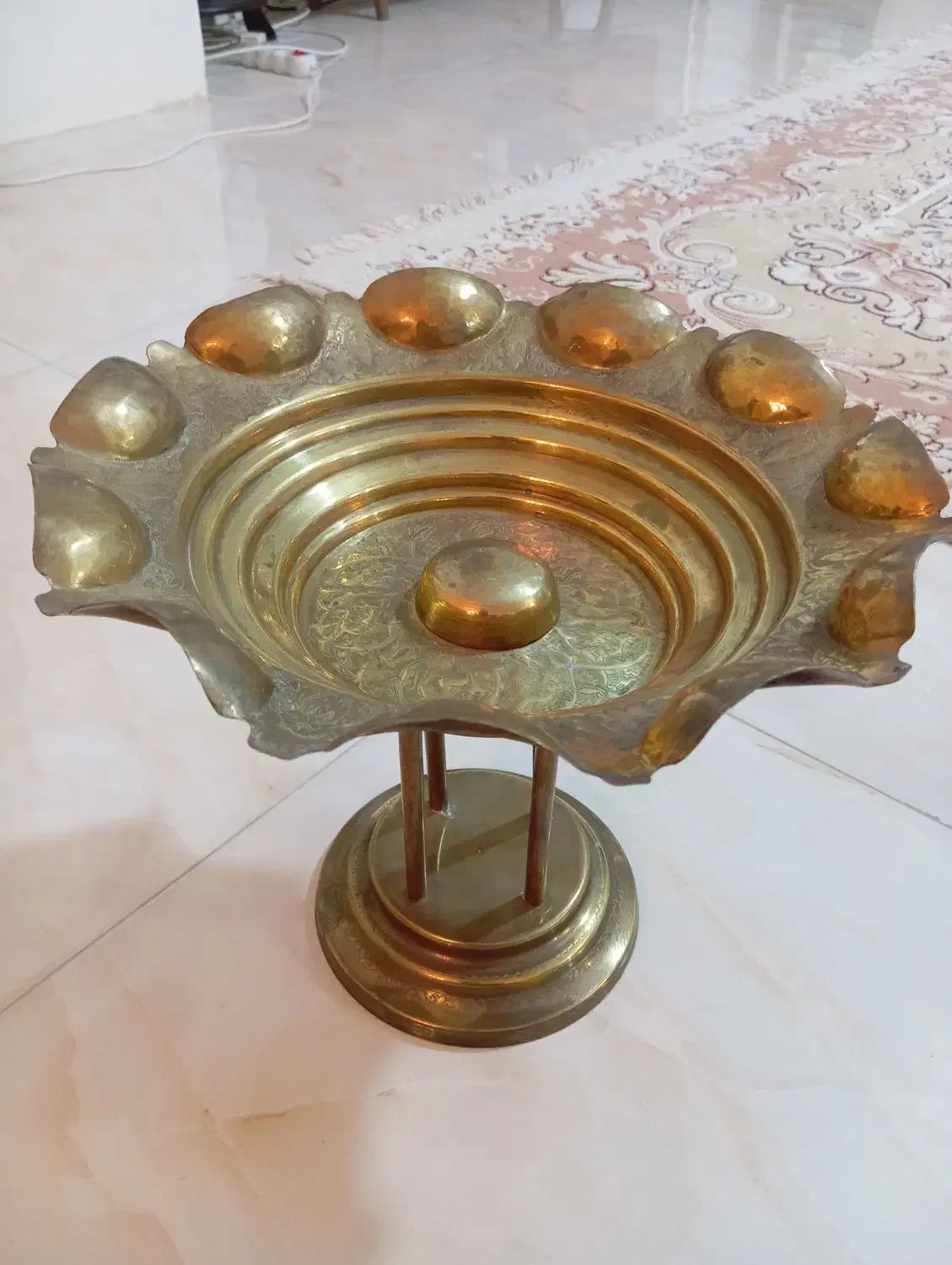 شیرینی خوری بزرگ عتیقه تمام قلم قدیمی|کلکسیون اشیاء عتیقه|بروجرد, |دیوار