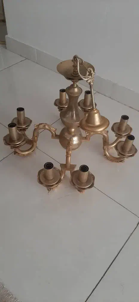 لوستری برنزی|لوستر و چراغ آویز|تبریز, |دیوار