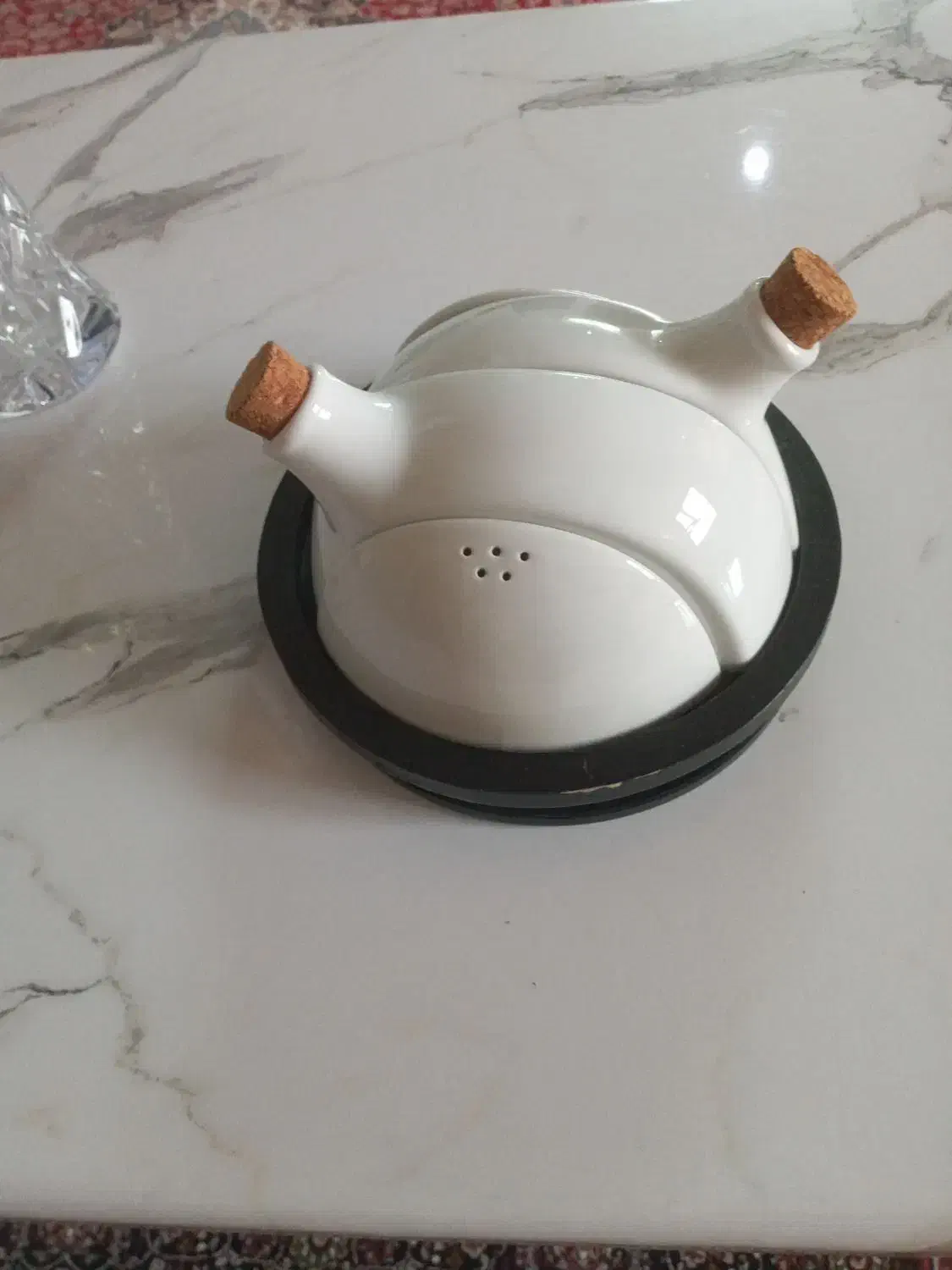 دوتا گلدون کریستال و جا آبلیمو و روغنی|صنایع دستی و سایر لوازم تزئینی|تهران, زرکش|دیوار