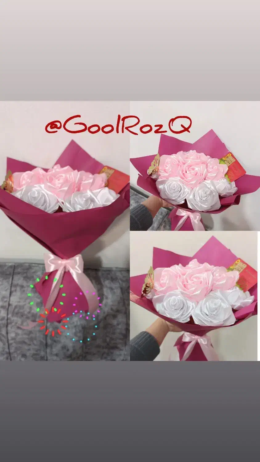 گل رز ربانی زیبا|گل مصنوعی|نیشابور, شهرآرا|دیوار