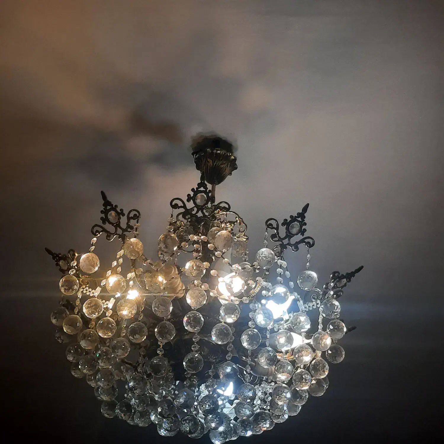 لوستر چتری ده شاخه|لوستر و چراغ آویز|تبریز, |دیوار