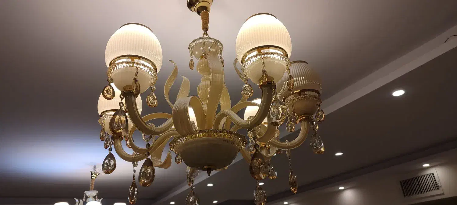 لوستر ۶ شعله کاملا نو|لوستر و چراغ آویز|تهران, تهرانسر شرقی|دیوار