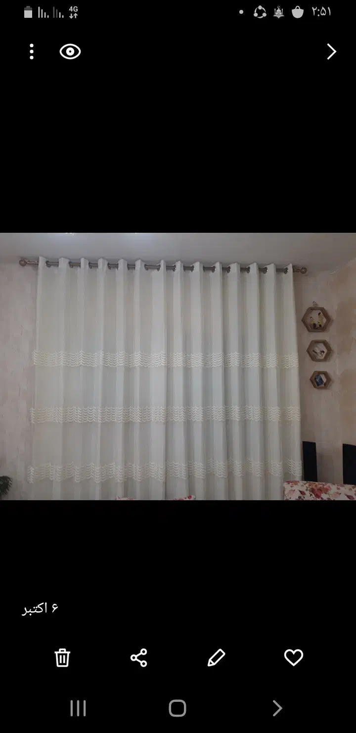 پرده تور|پرده، رانر، رومیزی|شیراز, باغشهر قصر سبز|دیوار