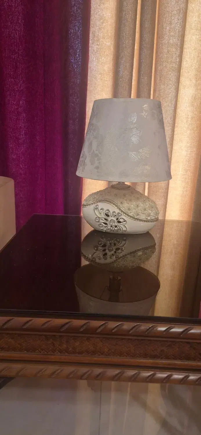 آباژور سرامیکی رومیزی|چراغ خواب و آباژور|کیش, |دیوار