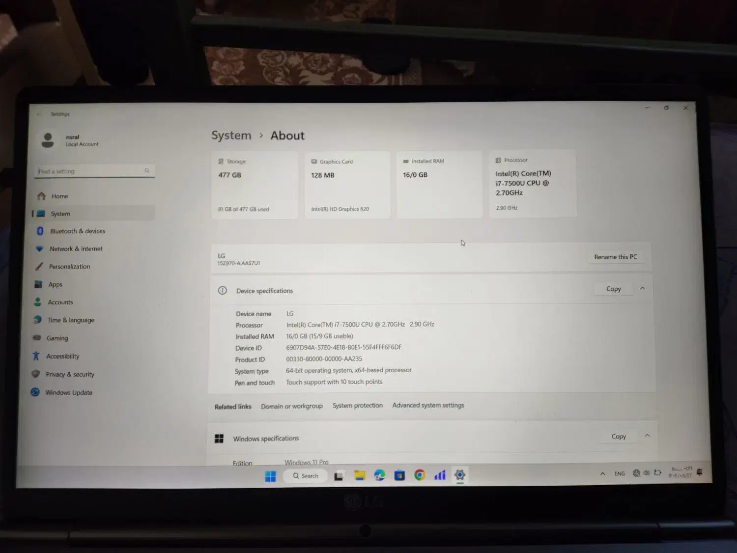 لپتاپ lg با کیفیت|رایانه همراه|تربتحیدریه, بالا ولایت|دیوار