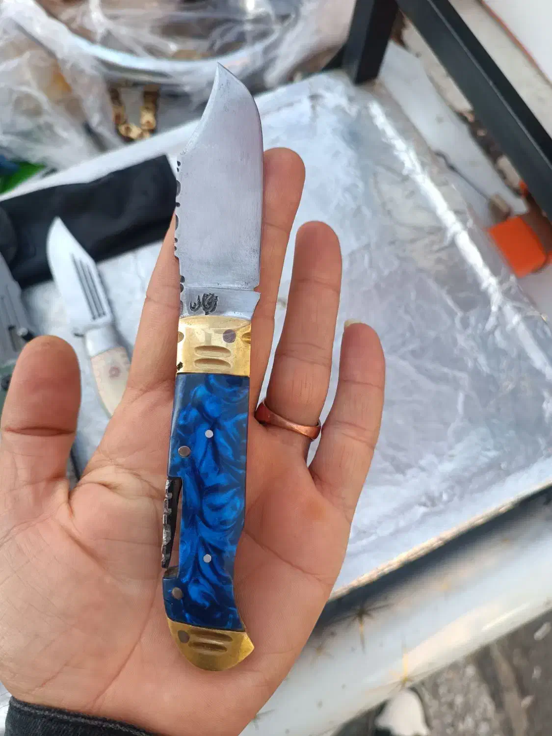 چاقو جیبی انتیک|کلکسیون اشیاء عتیقه|نسیمشهر, |دیوار