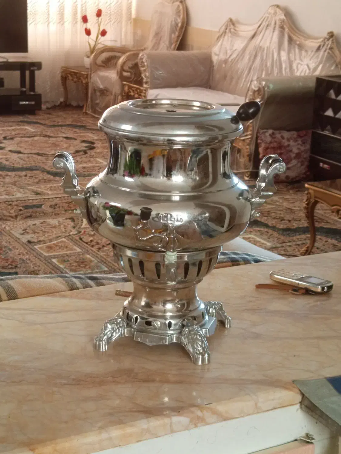 سماور بسیار تمیز و نو|سماور، چایساز، قهوهساز|تربتحیدریه, قائم|دیوار