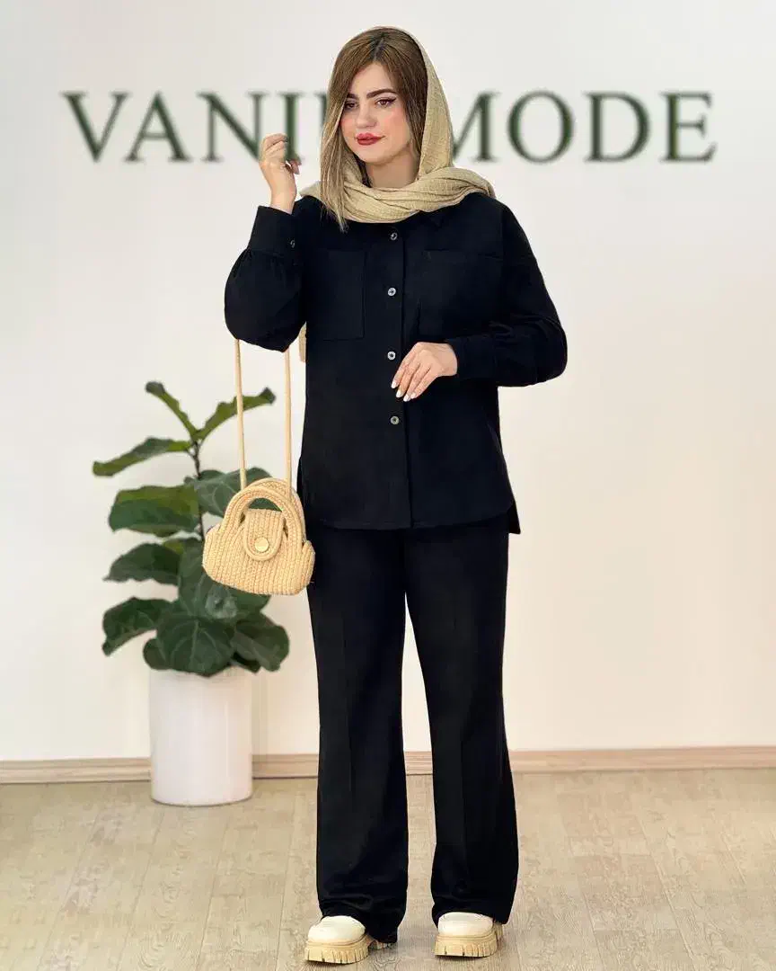 مانتو شلوار مشکی نو|لباس|رشت, بوسار|دیوار